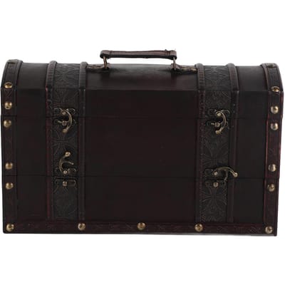 Desktop Vintage Houten Grote Capaciteit Sieradendoos Opbergdoos Sieraden Container Doos black