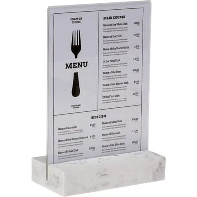 Kaarthouder Luxe Europel - A5 - 14,8 x 21 cm - Polystone - Wit