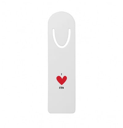 Hacebo® - Ik hou van eten metalen boekenlegger - Eten & drinken - junkfood - Liefhebbers van eten - Food - koken - hartje Bladwijzer boekenleggers - 12.7 cm x 3.2cm
