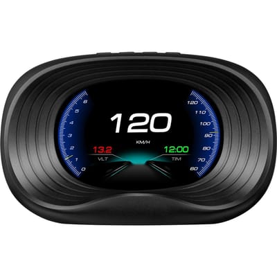 Digitale OBDII-snelheidsmeter Auto Head-Up Display met OBD-interface Snelheidsspanning Enkele kilometerstandklok zwart