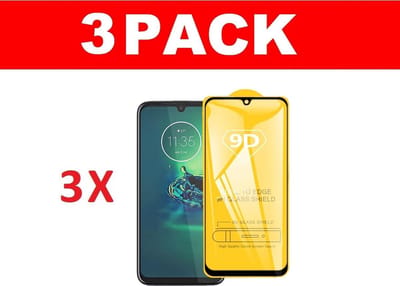 3x Motorola Moto G8 / G8 Plus glas screenprotector tempered glass (Full Cover)