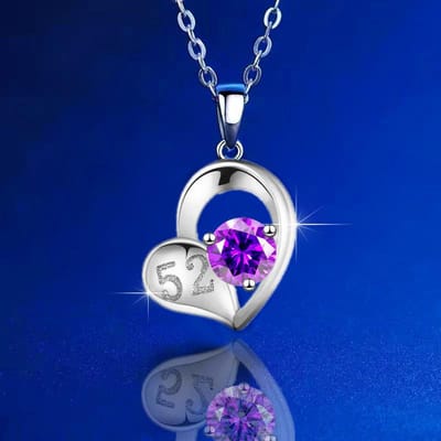 Nieuwe Ketting Vrouwelijke Hanger Eenvoudig Net Rood Ins Liefdesvormige Sleutelbeenketting 520 Valentijnsdag Cadeau blue