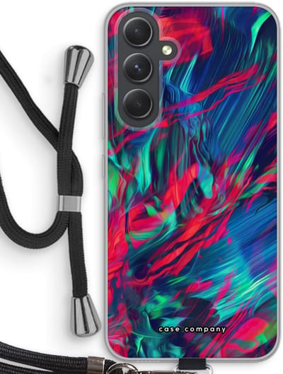 Case Company® - Hoesje met koord geschikt voor Samsung Galaxy A54 hoesje met Koord - Pilgrims Of The Sea - Telefoonhoesje met Zwart Koord - Bescherming aan alle Kanten en Over de Schermrand