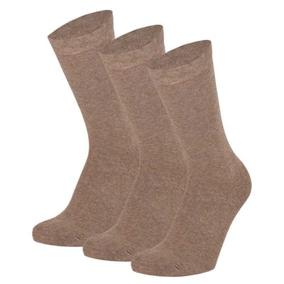 Apollo - Dames sokken - Sokken katoen dames - Sokken - Donker Beige - Maat 35/42 - Dames sokken katoen 39 42 - Dames sokken naadloos