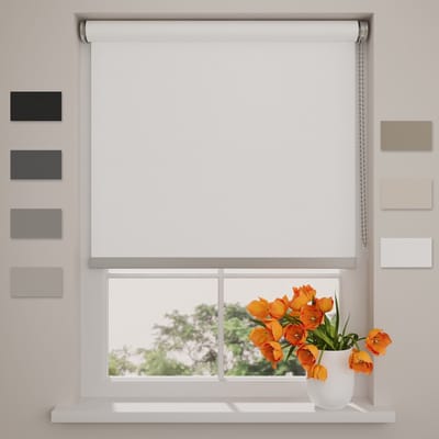 DTCH® Rolgordijn Verduisterend - Easy Royal - Wit - 60 x 190 cm - Rolgordijn zonder boren - Maten van 40 t/m 240 cm breed