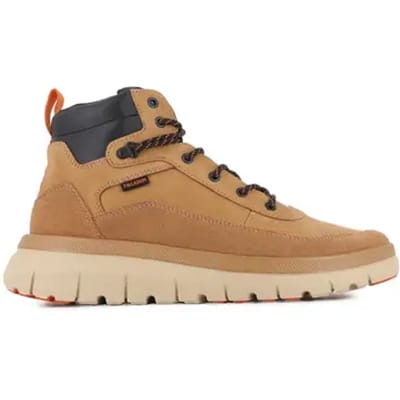 PALLADIUM Pallaflex Cuff M - Heren Sneakers Freizeit Schoenen Leer Bruin 09509-254-M , Maat: EU 45 UK 10.5