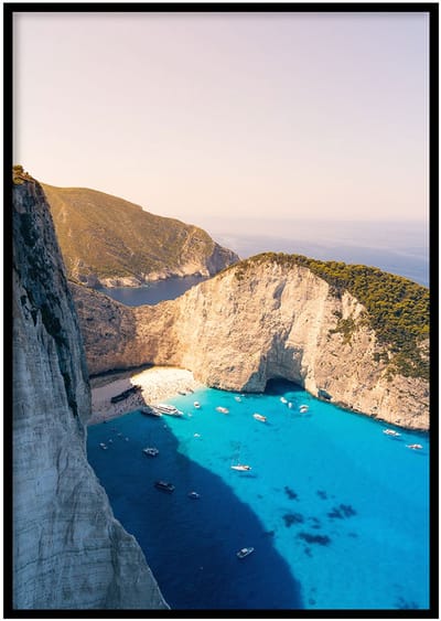 Poster Scheepswrak - 30x40cm met Fotolijst – Natuur Poster – Ingelijst