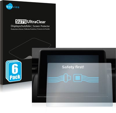 Savvies - Screenprotector voor Renault Captur Easy Link 7" - Folie Beschermfolie transparant 6 Stuks