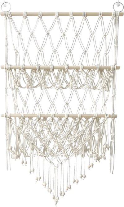 2-Laags Houten Knuffelhanger - Speelgoedopslag voor Kinderkamer en Speelkamer - Hangende Organizer - legergroen