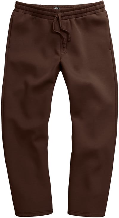 STHUGE - Heren - Sweatpants elastische tailleband baggy fit - Donkerbruin - Maat 6XL