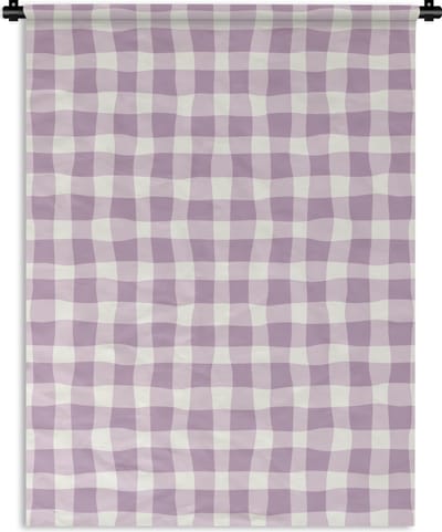 Wandkleed - Wanddoek - Pastel - Paars - Patronen - 90x120 cm - Wandtapijt