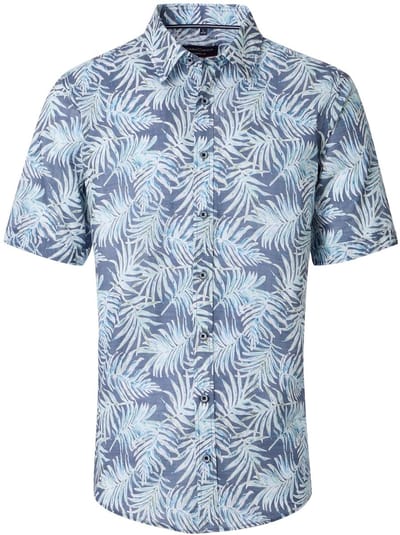 Casa Moda Casual Overhemd Korte Mouw Met Motief - XL