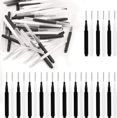 60 Stuks Micro Wenkbrauwborstels | Mini Spoolie Borstels voor Wenkbrauw en Wimpers | Perfect voor Wimpers en Make-up Applicatie