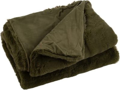 J-Line plaid Cutie - fleece deken – polyester – groen - 180 x 130 cm