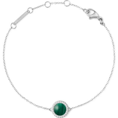 DANIEL WELLINGTON AUDREY DW00401437 STAINLESS STEEL ARMBAND MET MALACHIET EN KRISTALLEN 1 STUK