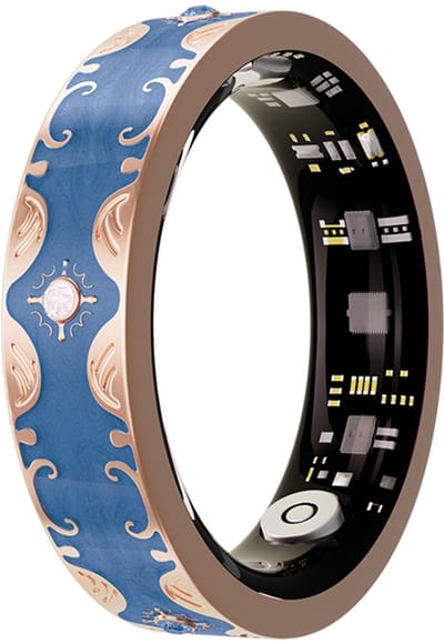 WizBay Premium Select® Bohemian Smart Ring - Sapphire Blue - Hartslag, Slaap en Zuurstofmeting - Activiteitstracker - Maat 7