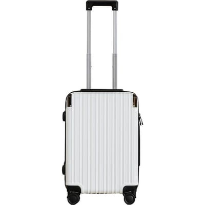 Pathsail® Handbagage Reiskoffer 40L - PC - Lichtgewicht Trolley - TSA slot & Spinner wielen - Extra sterke rits met voorvak - Wit