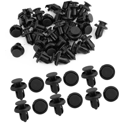 Dailygoods- Trolleywagen Zwart - 25 Stuks - Nylon - Klinknagelsluiting - Gatdiameter 10 mm - Schachtlengte 13 mm - Robuust Materiaal - Rolwagen