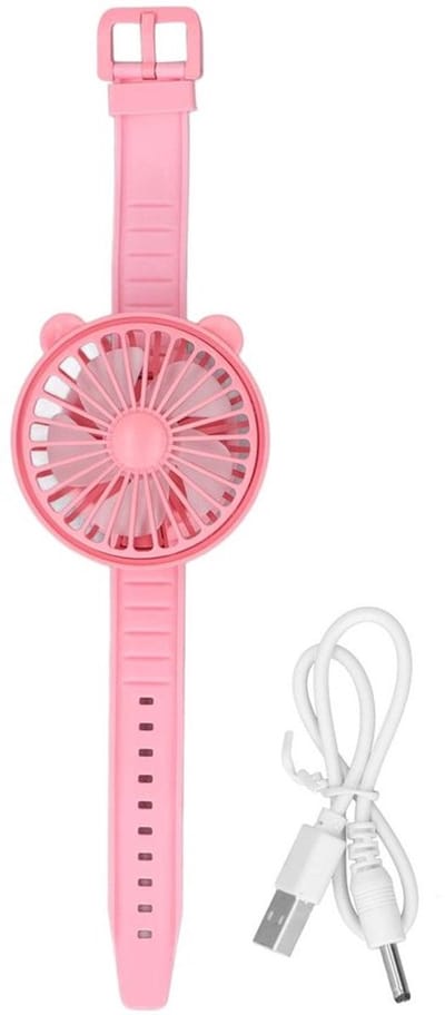 Vt Goods - Horlogeventilator - Draagbare USB-ventilator - Koraalrood