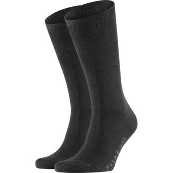 FALKE Swing 2-Pack eenkleurig katoen multipack sokken heren grijs - maat 39-42