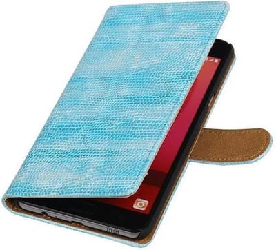 Hagedis Bookstyle Wallet Case Hoesjes Geschikt voor Samsung Galaxy C7 Turquoise