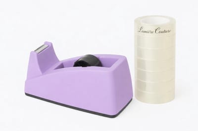 Plakbandhouder inclusief 8 rollen plakband tape - Plakbandafroller - Plakband Houder - Plakband Afroller - Afrollen - Dispenser - Paars