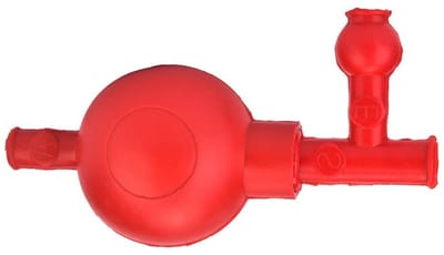 Rubber Pipette Filler voor Laboratoriumgebruik - Veilige Suction Lamp met 3 Ventielen, Precisie en Kwaliteit