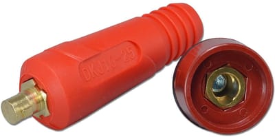 Cosensi Dinse Cable Panel Connector - Kabelverbinding - Rood - Euro Style - 200A - Geschikt voor lasapparatuur - DKJ10-25 DKZ10-25