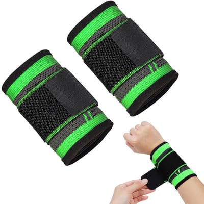 Dailygoods - Gym polsbandages - Gewichtheffen - Verstelbaar - 2 stuks - Fitnesstraining - Ondersteuning voor optillen - Spieropbouw