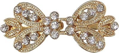 Fako Bijoux® - Vestsluiting Classic - Clip Met Haakje - Vestclip - Vestklem - Butterfly - Goudkleurig
