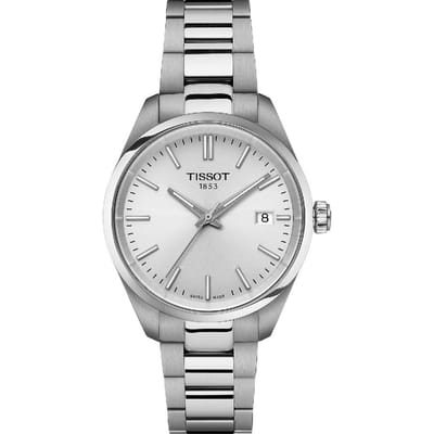 Montre Homme Tissot PR100 avec Cadran et Bracelet Argentés, Modèle T1502101103100 [Importation Officielle]
