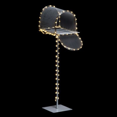 Fééric Lights and Christmas - verlichte 3D-brievenbus - L49 x B22 x H90 cm - 50 warm witte ledlampjes - met 8 functies - Afmetingen: L49 x B22 x H90 cm - Aantal ledlampjes: 50
