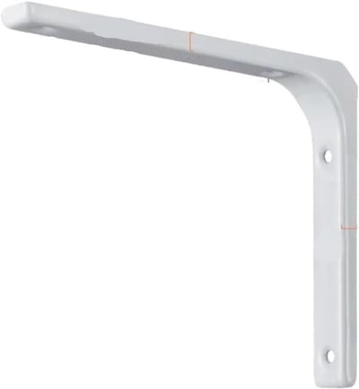 Wandplankhouders - Driehoekige steunen - Opbergen en decoreren - Robuuste constructie - 25 cm - Wit