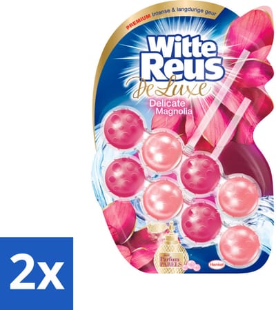 Witte Reus Toiletblok DeLuxe Delicate Magnolia 2 stuks per verpakking - Voordeelverpakking - 2 stuks