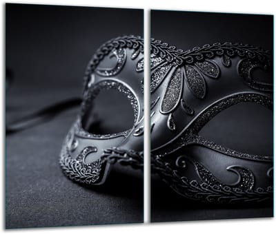 TMK ArtDeko Serie - Glazen Snijplank - Zwart - 30x52 cm - Hittebestendig