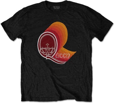 Queen - Retro Logo Heren T-shirt - S - Zwart