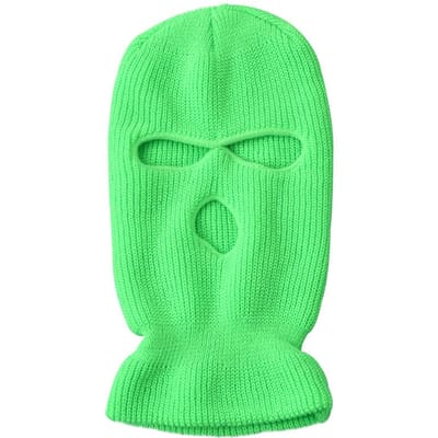3-gaats Volledig Gezicht Masker Herfst Winter Gebreide Muts Voor Skiën Fietsen Leger Tactisch Masker Balaclava Capuchon Motorhelm Uniseks Hoeden green