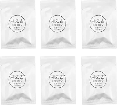 Set van 6 vervangende luchtverfrisser tabletten voor auto, aromatherapie, zwarte vanille geur, ventilatieclip en PE-materiaal navullingen