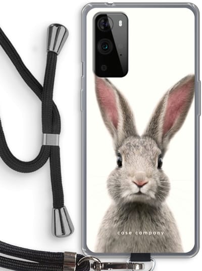 Case Company® - Hoesje met koord geschikt voor OnePlus 9 Pro hoesje met Koord - Daisy - Telefoonhoesje met Zwart Koord - Bescherming aan alle Kanten en Over de Schermrand