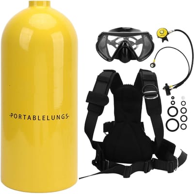 Duikfles Kit 3L Draagbaar 30 tot 50 Minuten Ademen Mini Zuurstofcilinder voor Onderwater Verkenning Redding geel