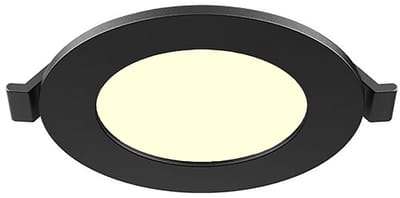 LED Downlight Inbouwspot - Brinton Thin - 3W 220lm 120° Bundelhoek - Warm Wit 3000K - IP40 - Rond - Zwart - Ø85mm Buitenmaat - Ø70mm Zaagmaat