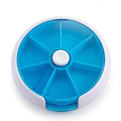 FruitBuddy Medicijndoosje 7 Dagen – Pillendoos Week – Medicatie & Vitaminen Organizer – Compact – Blueberrie BLAUW