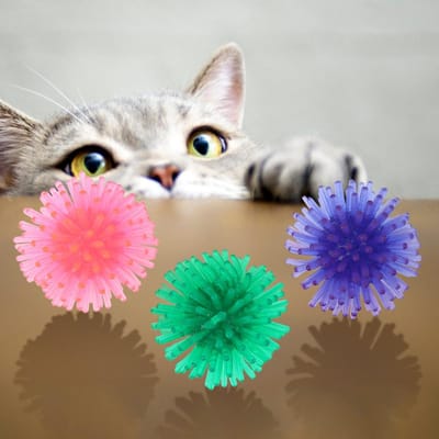 10 Stuks Kleurrijke Kat Speelgoed Bal Spelen Speelgoed Kat Speelgoed Huisdier Speelgoed blue