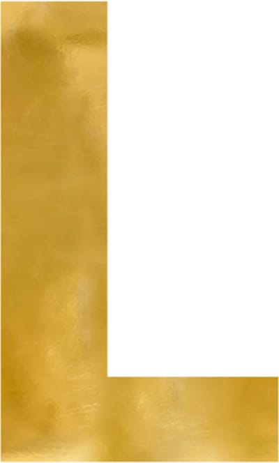 Partydeco - Spiegel Letter L Goud - 37 x 60 cm