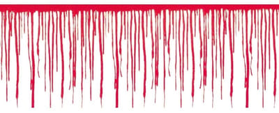 Funny Fashion Halloween Wanddecoratie druipend bloed - 2x - 610 x 30 cm - Horror - versieringen