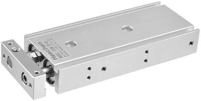 Allecto - Pneumatische Cilinder - Dual Air Cylinder - Aluminium - 20mm Bore - 80mm Stroke - Geschikt voor industriële toepassingen - Kleur zilver