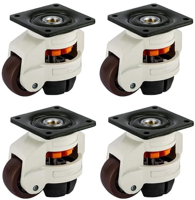 Swivel Casters - 4 Pieces Retractable Workbench Transport Wheels - Height Adjustable Leveling Casters - 1000kg Load Capacity Wheels voor Meubels