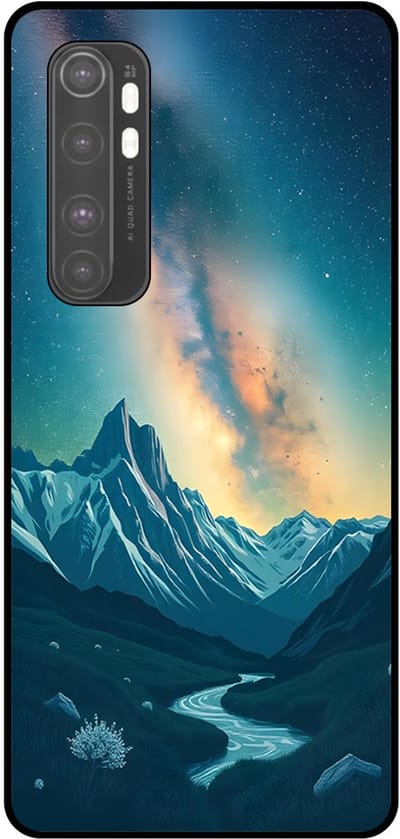 Smartphonica Telefoonhoesje Geschikt voor Xiaomi Mi Note 10 Lite met Sterrenhemel Opdruk - TPU Backcover Case With Space And Milkyway Design geschikt voor Xiaomi MI Note 10 Lite
