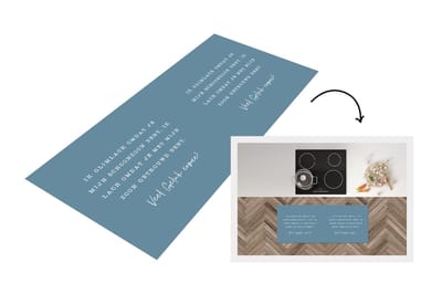 Keukenloper - Loper keuken - Zoon - Relatie - Blauw - Quote - 120x50 cm - Keukenloper vinyl