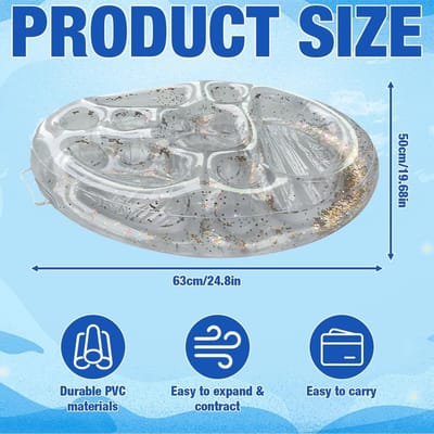 floaty zwembad - floaties zwembad - Opblaasbare Cup Holder - PVC - 8 Vakken - Duurzaam - Voor Zwembad en Strand